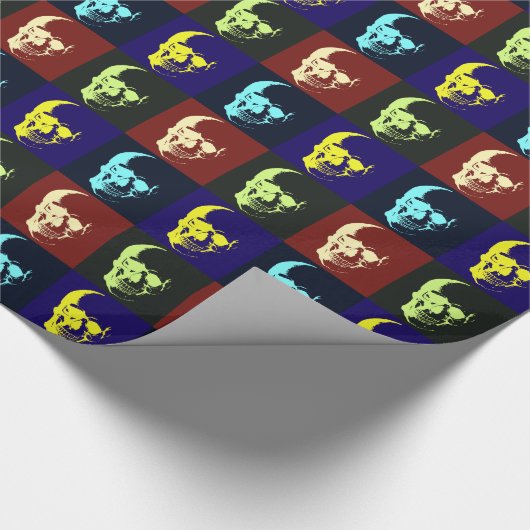Pop Art Skull Cadeaupapier (Hoek)