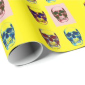 Pop Art Skull Cadeaupapier (Rol Hoek)