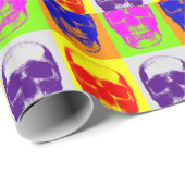 Pop Art Skull Cadeaupapier (Rol Hoek)