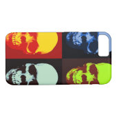 Pop Art Skull iPhone 7 Hoesje (Achterkant (Horizontaal))