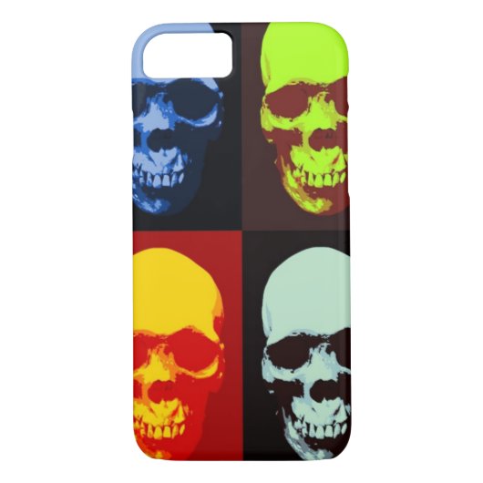 Pop Art Skull iPhone 7 Hoesje (Achterkant)