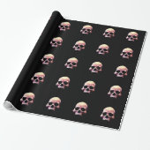 Pop Art Skull Kerst inpakpapier (Uitgerold)