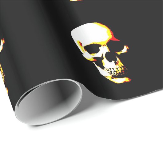 Pop Art Skull Kerst inpakpapier (Rol Hoek)