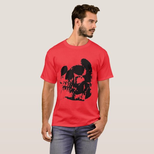 Pop Art Skull Mannen T-shirt (Voorkant volledig)