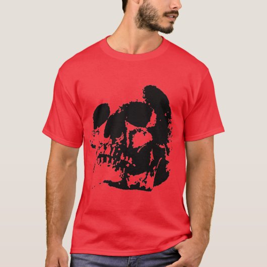 Pop Art Skull Mannen T-shirt (Voorkant)