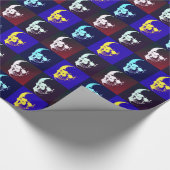 Pop Art Skull Retro Style Miami Cadeaupapier (Hoek)