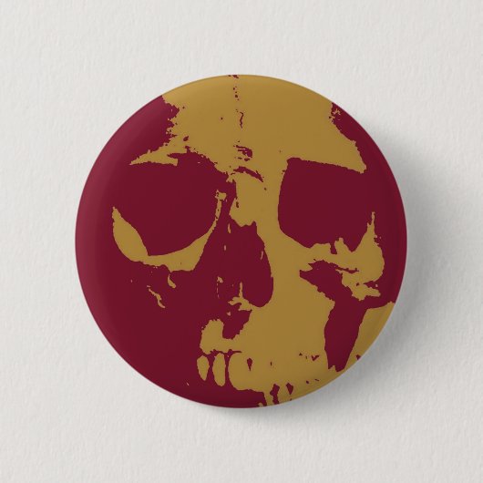 Pop Art Skull Ronde Button 5,7 Cm (Voorkant)