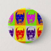 Pop Art Skull Ronde Button 5,7 Cm (Voorkant)