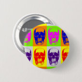 Pop Art Skull Ronde Button 5,7 Cm (Voorkant /achterkant)