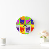 Pop Art Skull Ronde Klok (Huis)