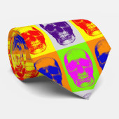 Pop Art Skull Stropdas (Opgerold)