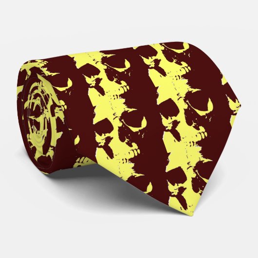 Pop Art Skull Stropdas (Opgerold)