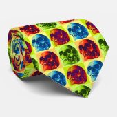 Pop Art Skull Stropdas (Opgerold)