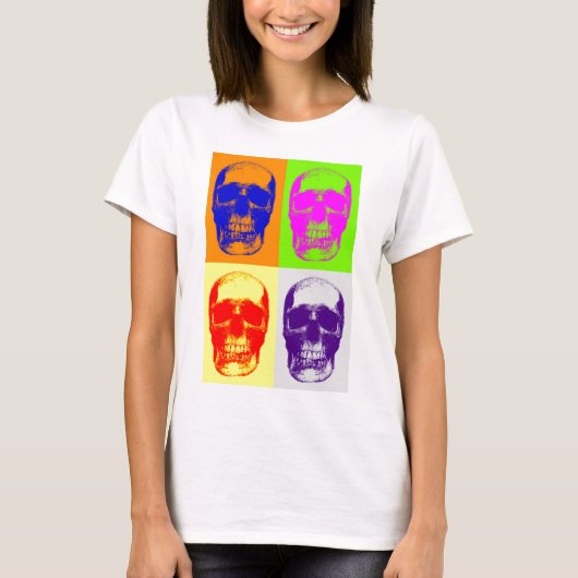 Pop Art Skull T-shirt (Voorkant)