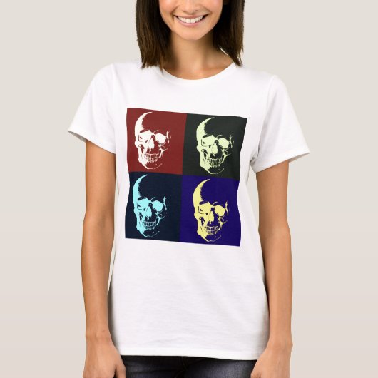 Pop Art Skull T-shirt (Voorkant)