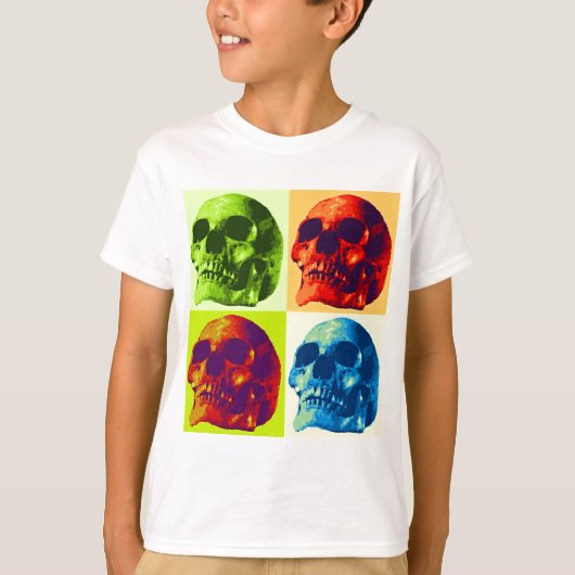 Pop Art Skull T-shirt (Voorkant)