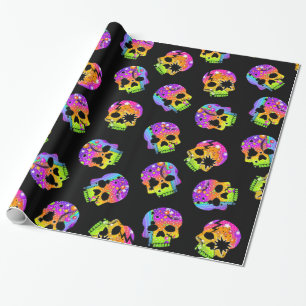 POP ART SKULLS WRAPPING PAPIER