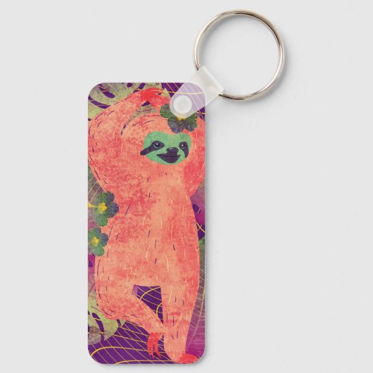 Pop Art  Sloth Sleutelhanger (Achterkant)
