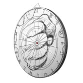 Pop Art Smash Punch potlood schets Dartbord (Voorkant Rechts)