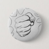 Pop Art Smash Punch potlood schets Ronde Button 5,7 Cm (Voorkant)