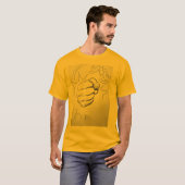 Pop Art Smash Punch Potlood Schets T-shirt (Voorkant volledig)