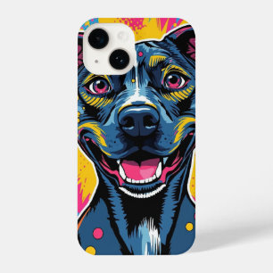 Pop Art Smile – De kracht van een gelukkige hond iPhone 14 Hoesje