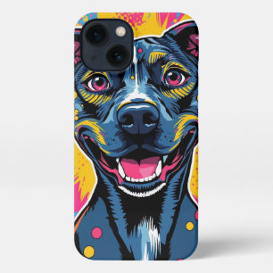 Pop Art Smile – De kracht van een gelukkige hond iPhone 13 Hoesje