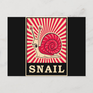 Pop Art Snail Briefkaart