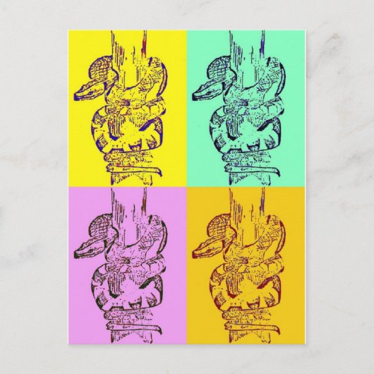 Pop Art Snakes Briefkaart (Voorkant)