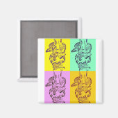 Pop Art Snakes Magneet (Voorkant / Achterkant)