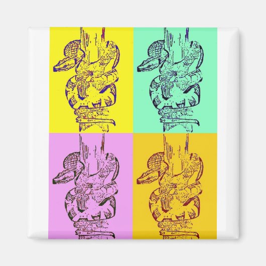 Pop Art Snakes Magneet (Voorkant)