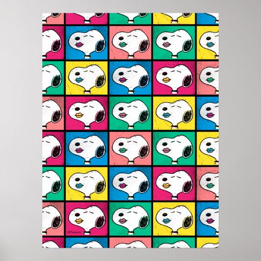 Pop Art Snoopy Lips | Mod Voor Jou Patroon Poster (Voorkant)