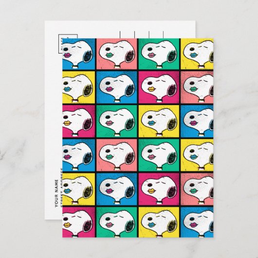 Pop Art Snoopy Lips | Voorbeeld voor uzelf Briefkaart (Voorkant / Achterkant)