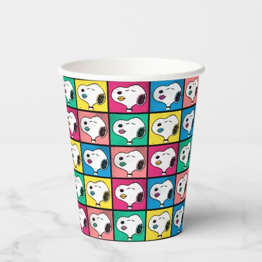 Pop Art Snoopy Lips | Voorbeeld voor uzelf Papieren Bekers (Achterkant)