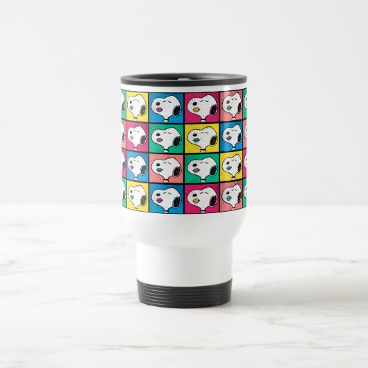 Pop Art Snoopy Lips | Voorbeeld voor uzelf Reisbeker (Center)
