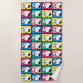 Pop Art Snoopy Lips | Voorbeeld voor uzelf Strandlaken (Voorkant)