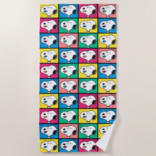 Pop Art Snoopy Lips | Voorbeeld voor uzelf Strandlaken (Voorkant)