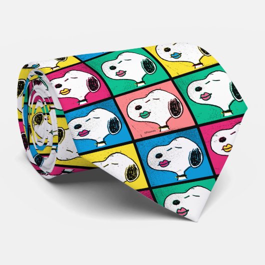 Pop Art Snoopy Lips | Voorbeeld voor uzelf Stropdas (Opgerold)