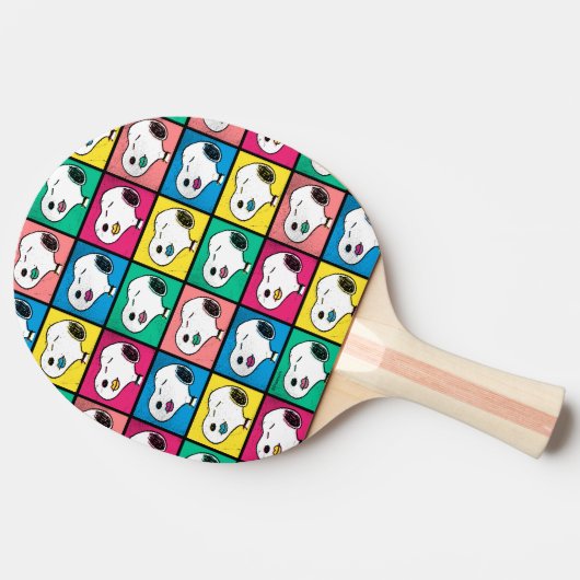 Pop Art Snoopy Lips | Voorbeeld voor uzelf Tafeltennisbatje (Zijkant)