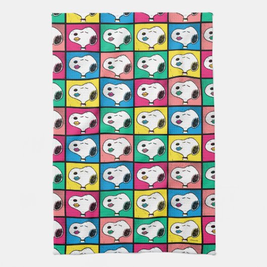 Pop Art Snoopy Lips | Voorbeeld voor uzelf Theedoek (Verticaal)