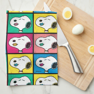 Pop Art Snoopy Lips   Voorbeeld voor uzelf Theedoek