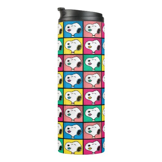 Pop Art Snoopy Lips | Voorbeeld voor uzelf Thermosbeker (Geroteerd rechts)