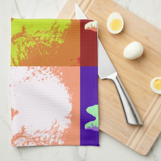 Pop Art Snow Kat Theedoek (Quarter Fold)