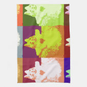 Pop Art Snow Kat Theedoek (Verticaal)