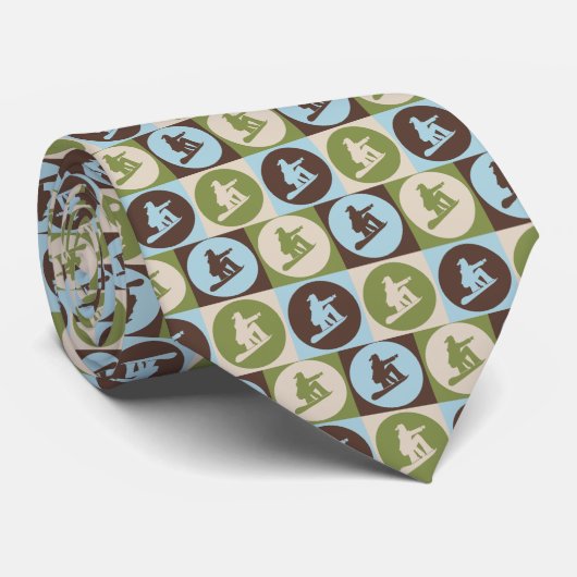 Pop Art Snowboarding Stropdas (Opgerold)