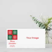 Pop Art Snowflakes Feestdagenkaart (Staand voorkant)