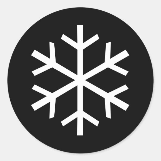 Pop Art Snowflakes Ronde Sticker (Voorkant)