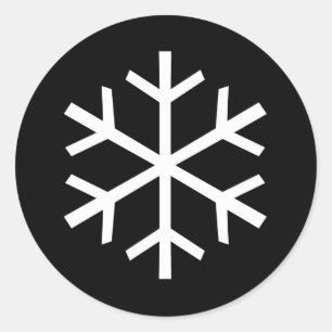 Pop Art Snowflakes Ronde Sticker