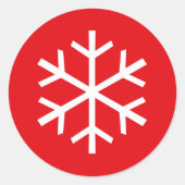 Pop Art Snowflakes Ronde Sticker (Voorkant)