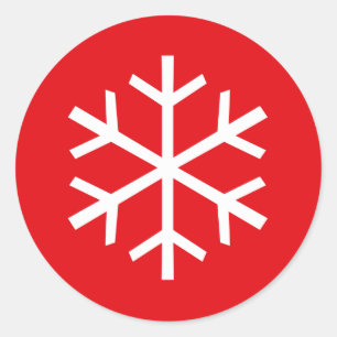 Pop Art Snowflakes Ronde Sticker